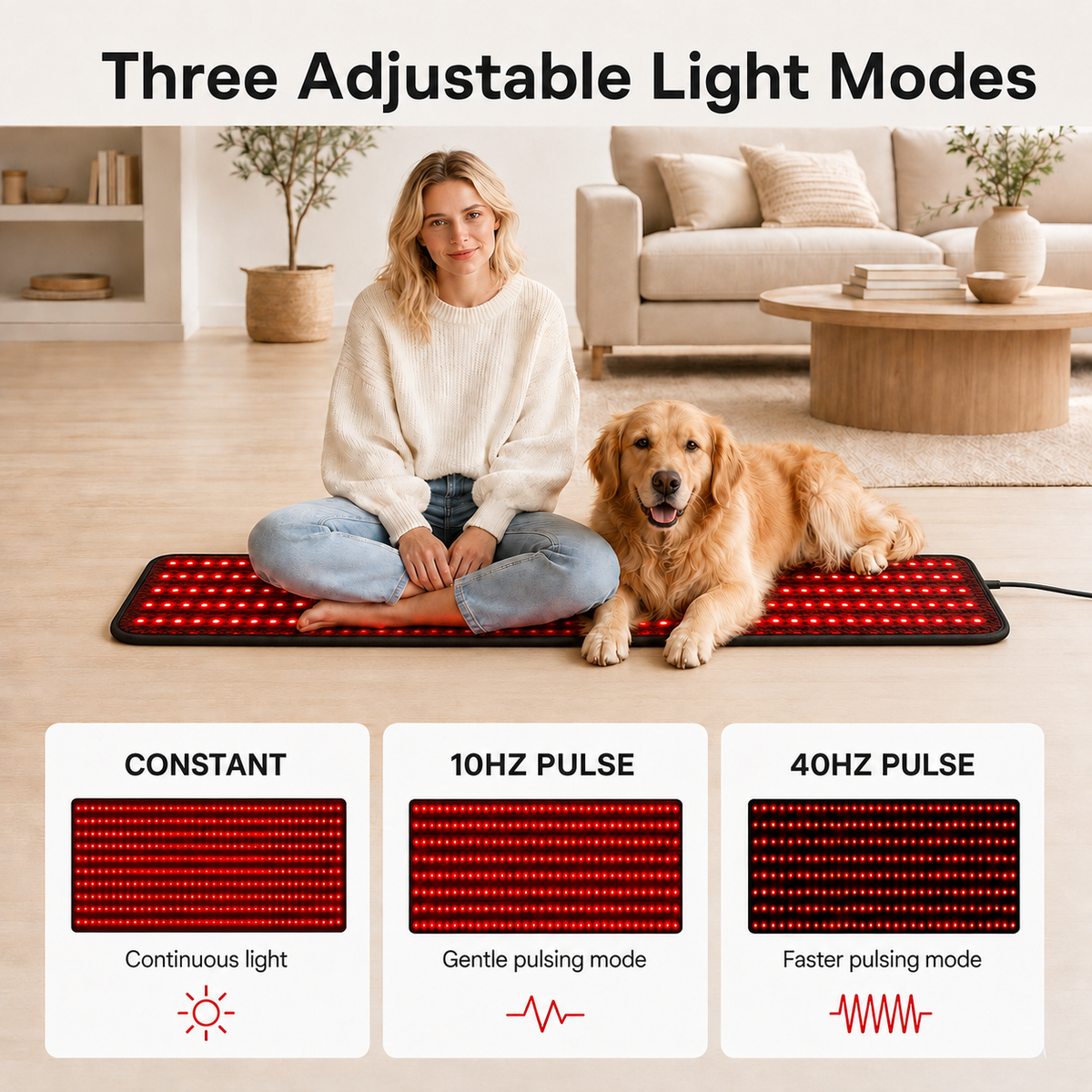 Large Red Light Therapy Mat – 660nm & 850nm Near-Infrared