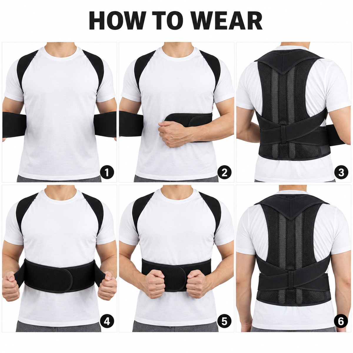 Adjustable Upper Back Posture Support Brace