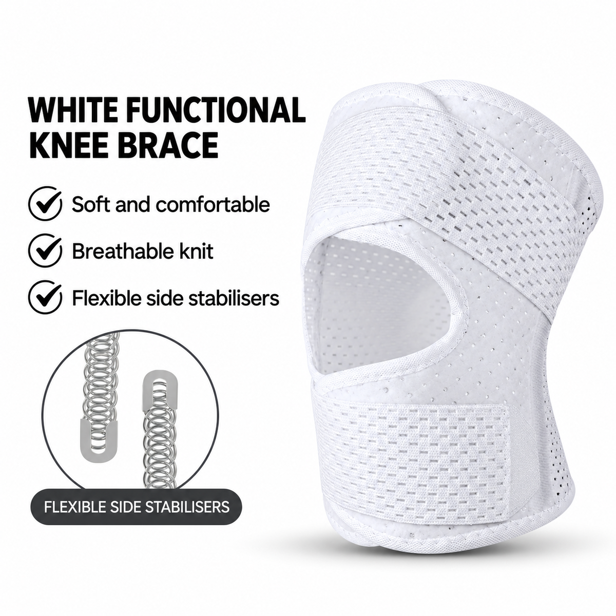 Functional Knee Brace with Side Stabilisers